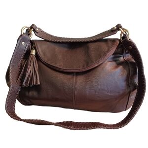 ONNA EHRLICH "RACHEL" PEBBLED LEATHER SHOULDER/HAND BAG/TOTE